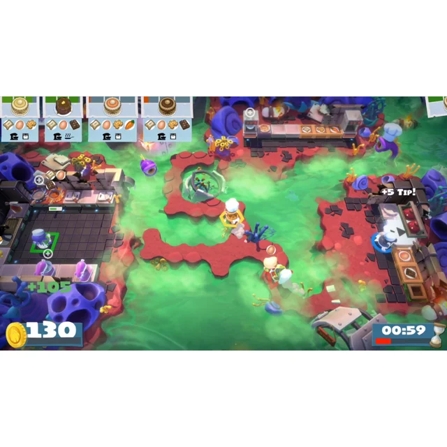 مراحل آشپزی در بازی Overcooked! All You Can Eat